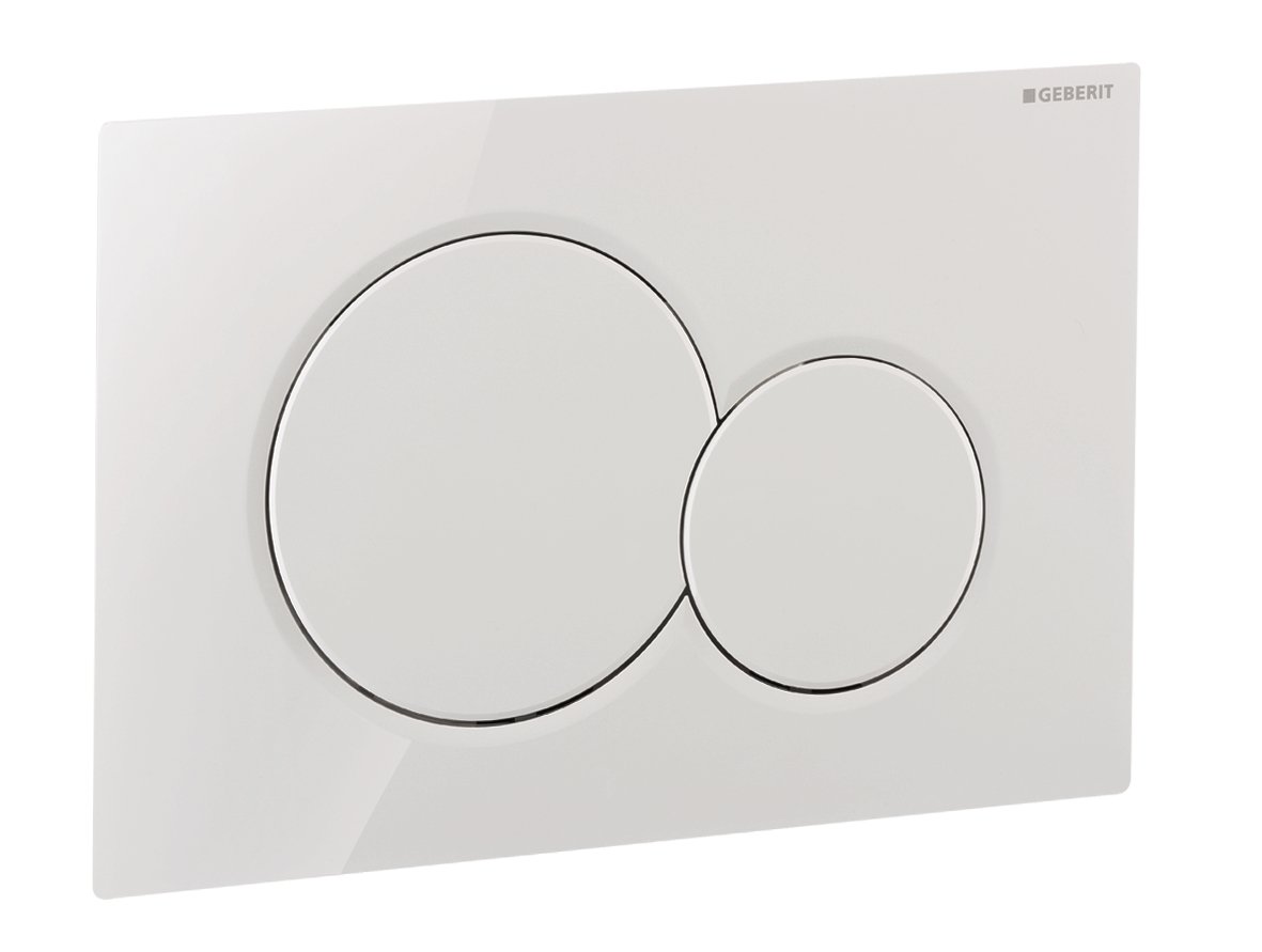 Geberit Sigma 01 bedieningsplaat dubbel 2-knops alpien wit